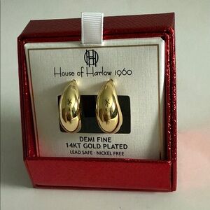 House of Harlow 1960 Shiny Gold Earrings
